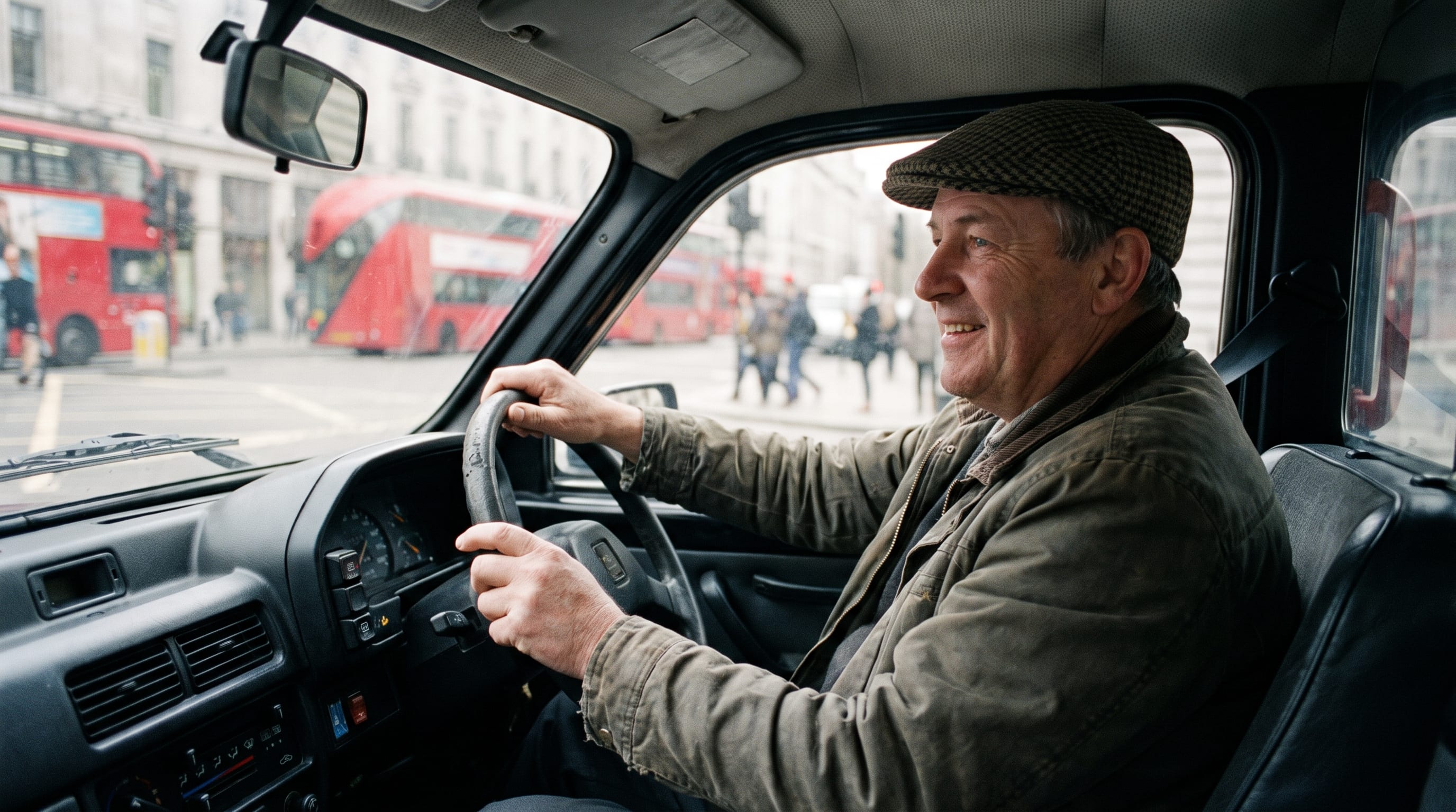 Professional taxi driver in London
